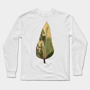 Colorful Strawberry Shake Philodendron Design Long Sleeve T-Shirt